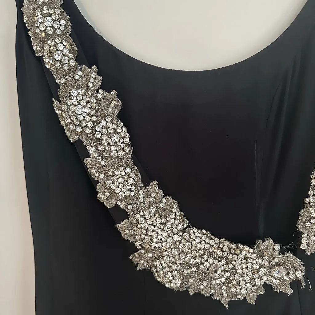 Unsigned Antonio Riva Milano Black Embellished Evening Gown Black Very good - Box View
