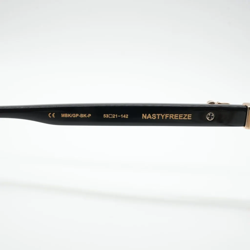 Chrome Hearts NASTYFREEZE Sunglasses BOX Gold Acetate Good - Back View