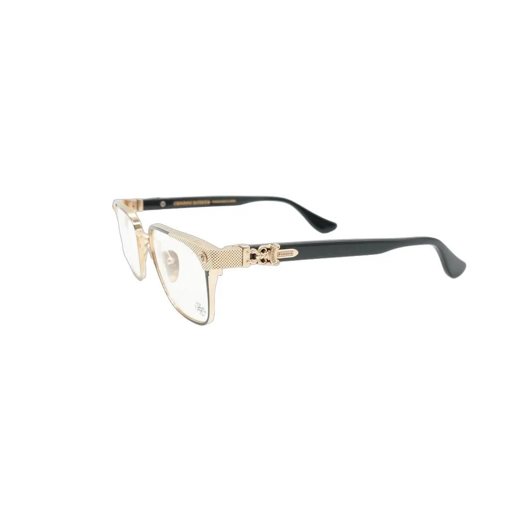 Chrome Hearts NASTYFREEZE Sunglasses BOX Gold Acetate Good - Front View