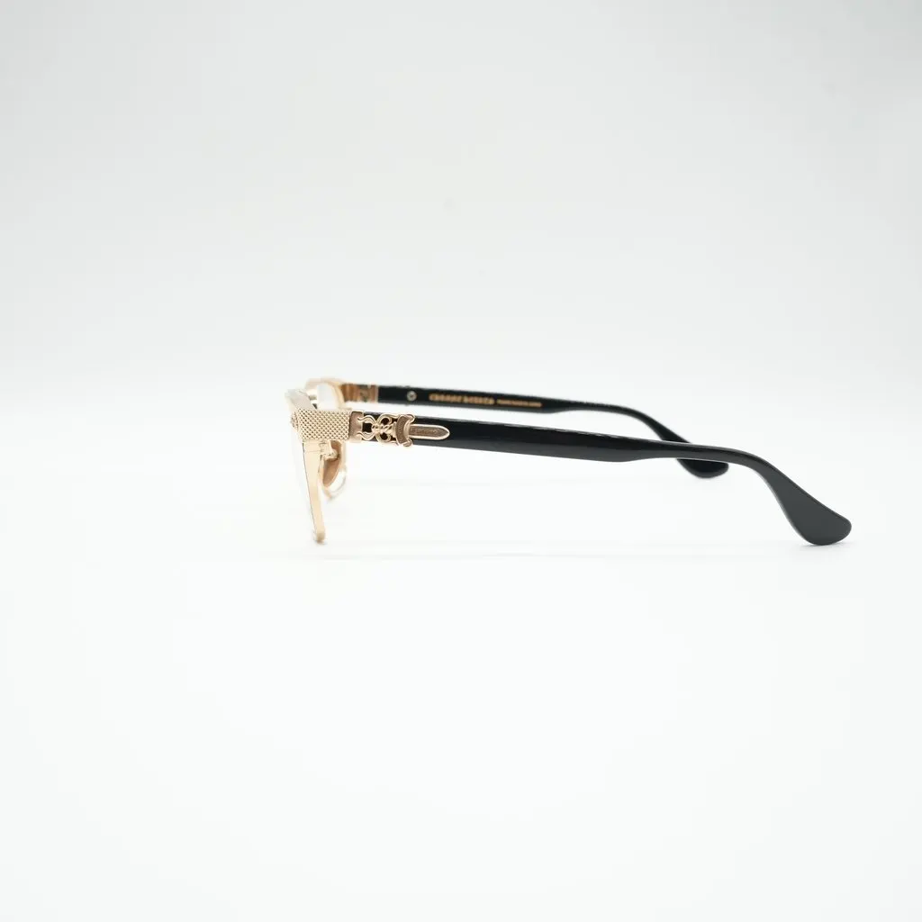 Chrome Hearts NASTYFREEZE Sunglasses BOX Gold Acetate Good - Model View
