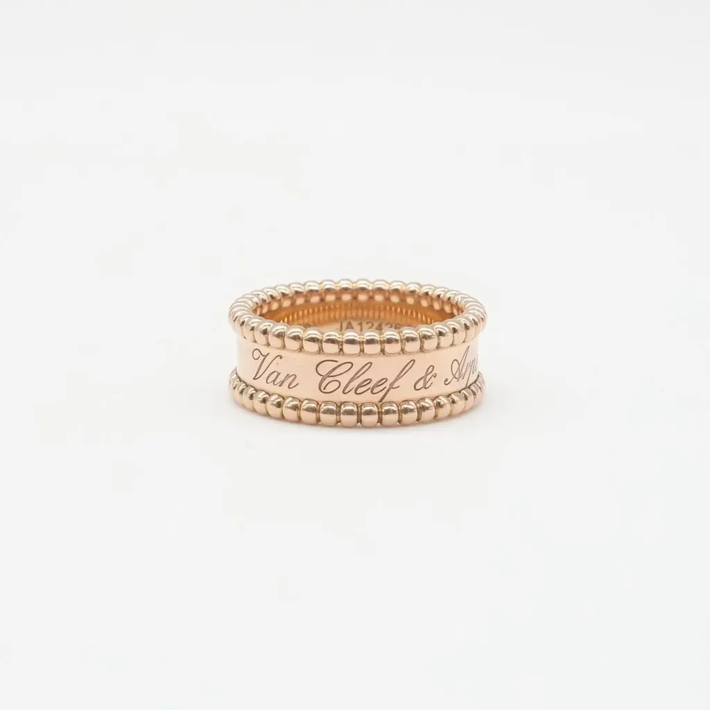Van Cleef & Arpels Perle Signature Ring, 18K Rose Gold Size 54 8.3g Gold Rose Gold Good - Inside View