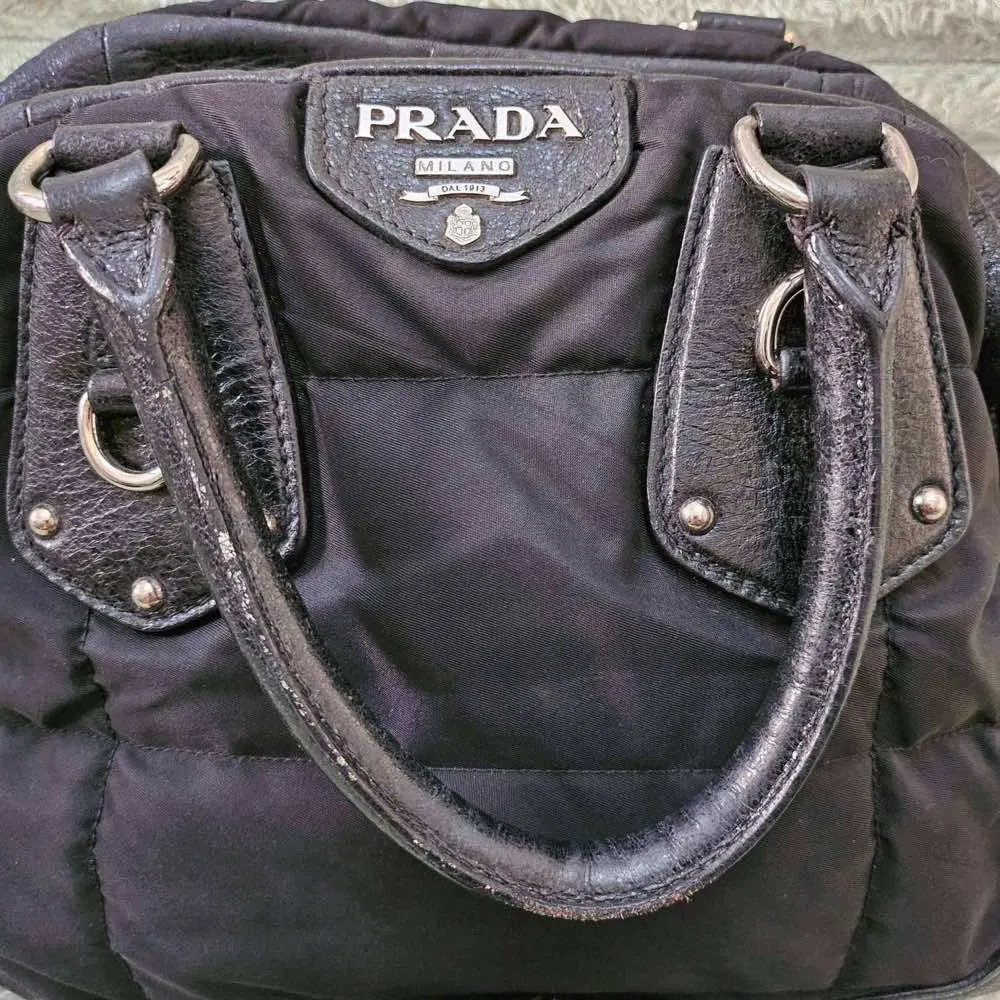 Prada Tessuto Satchel Black Good - Model View