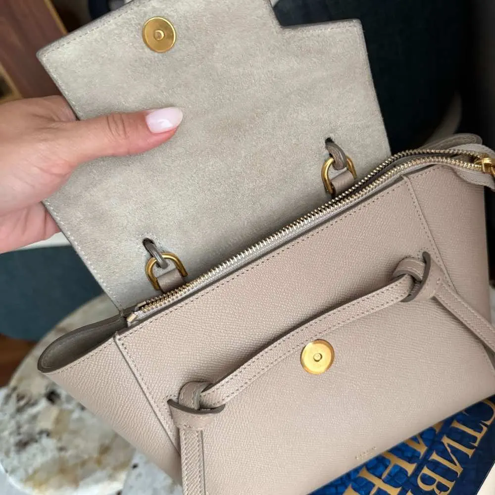 Celine Belt Beige Leather Never worn - Inside View