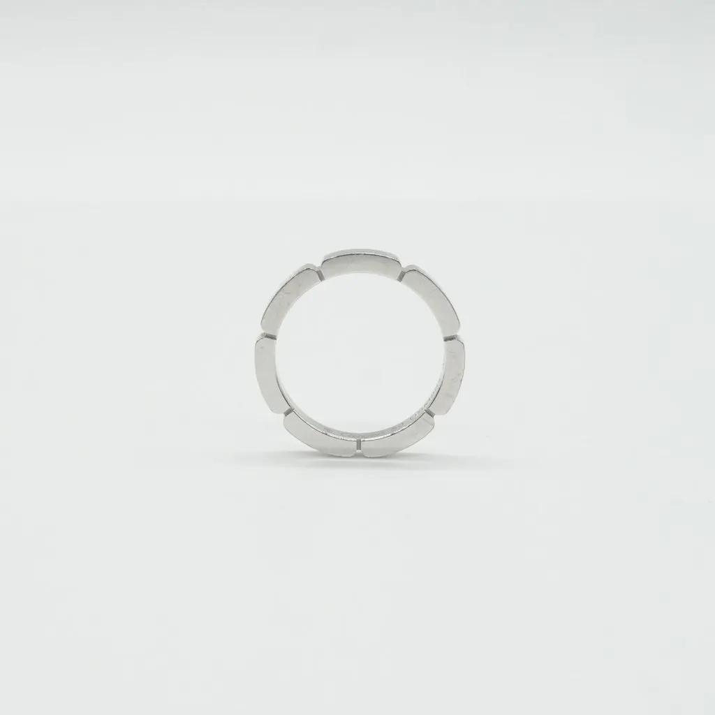 Cartier Maillon Panthere Wedding Band 18K White Gold Size:50 4.1g White White Gold Good - Back View