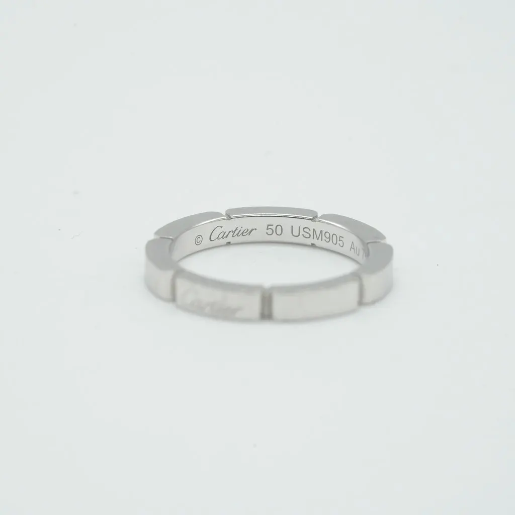 Cartier Maillon Panthere Wedding Band 18K White Gold Size:50 4.1g White White Gold Good - Inside View