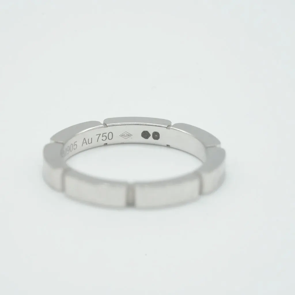 Cartier Maillon Panthere Wedding Band 18K White Gold Size:50 4.1g White White Gold Good - Box View