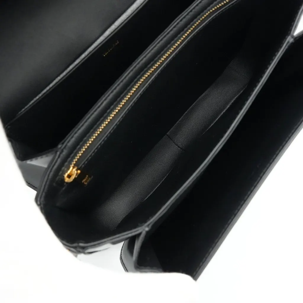Celine Classique Triomphe Shiny Calfskin Balck Bag Black Leather Very good - Model View
