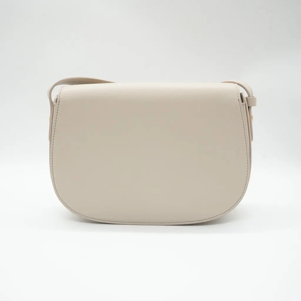 Loro Piana Small Ghiera Shoulder Bag Cream Beige Leather Good - Back View