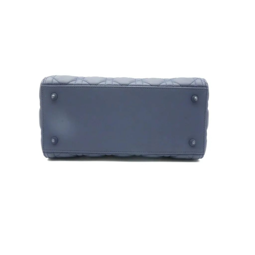 Dior Lady Dior Medium Deep Blue Leather Deep Blue Hardware Navy Leather Good - Inside View