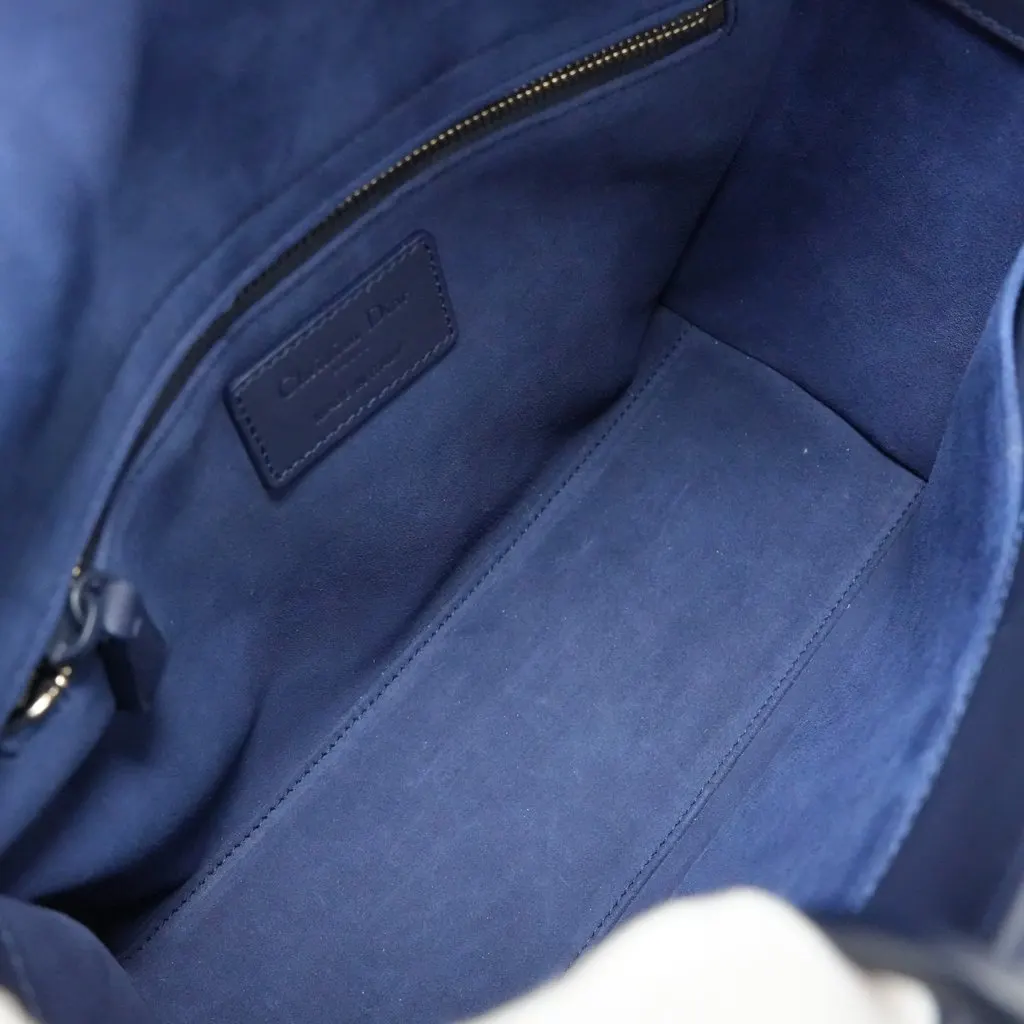 Dior Lady Dior Medium Deep Blue Leather Deep Blue Hardware Navy Leather Good - Model View