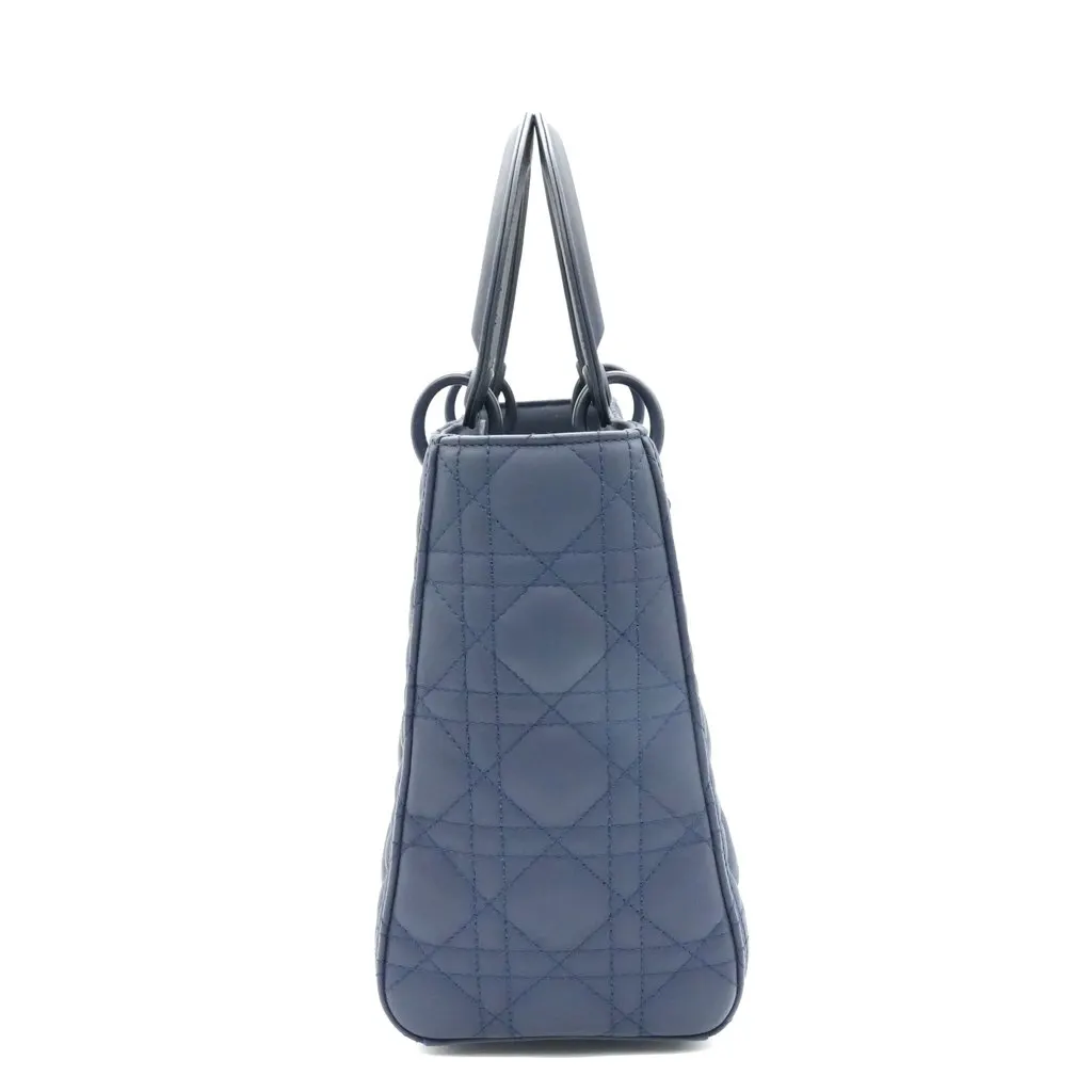 Dior Lady Dior Medium Deep Blue Leather Deep Blue Hardware Navy Leather Good - Box View