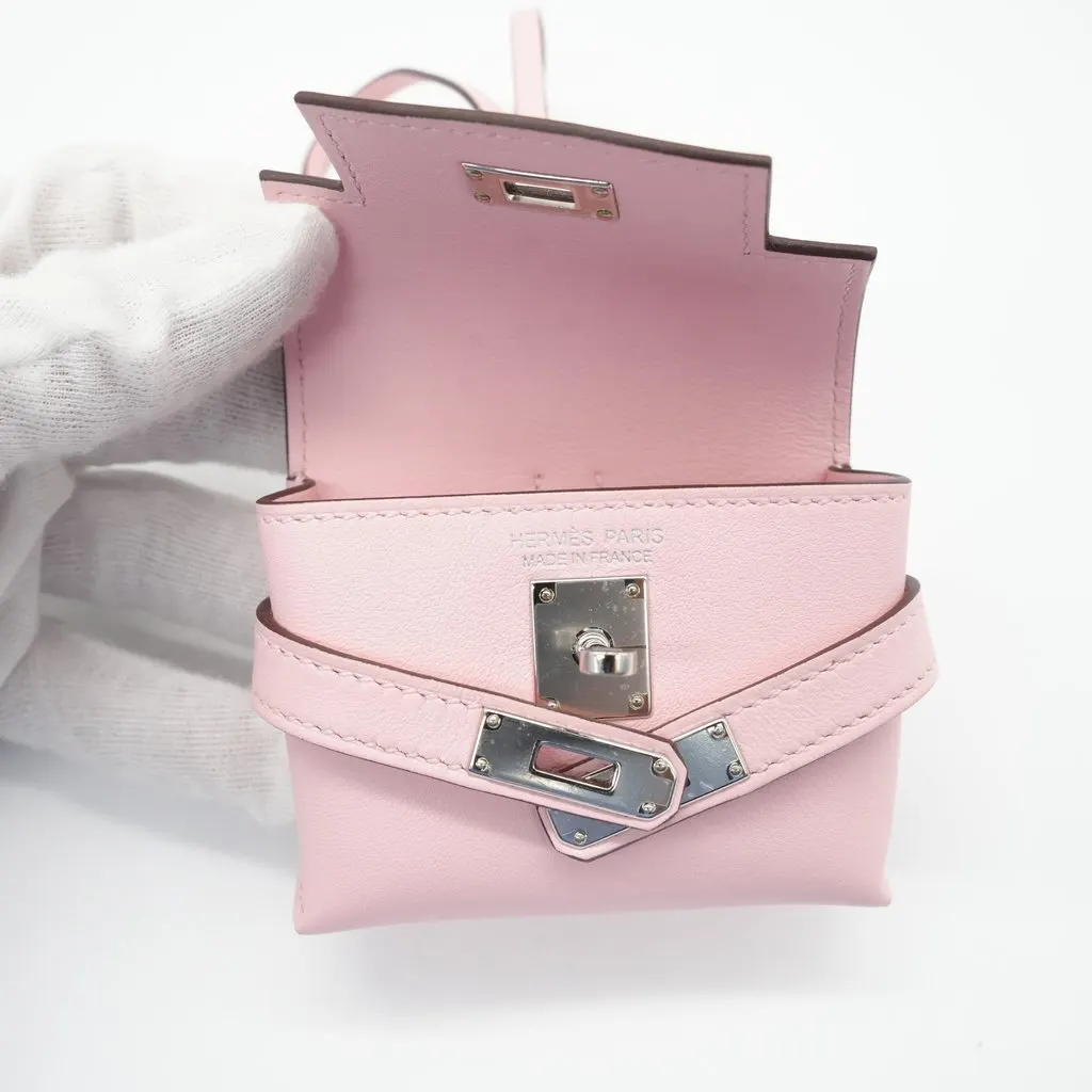 Hermès Hermes Pink Kellyfestival Bag Charm Rose Sakura Stapm K(2025) Pink Leather Good - Back View