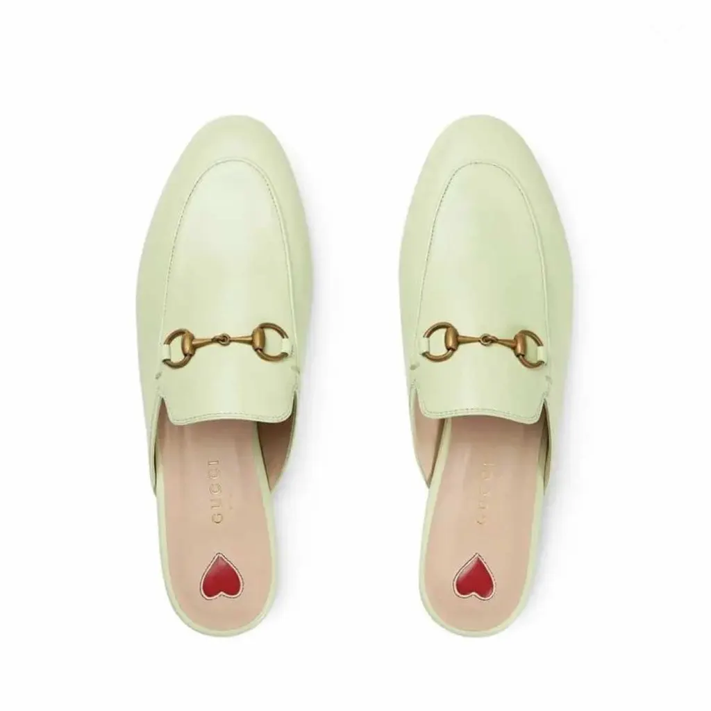 Gucci Princetown leather mules Green Leather Never worn, with tag - Inside View