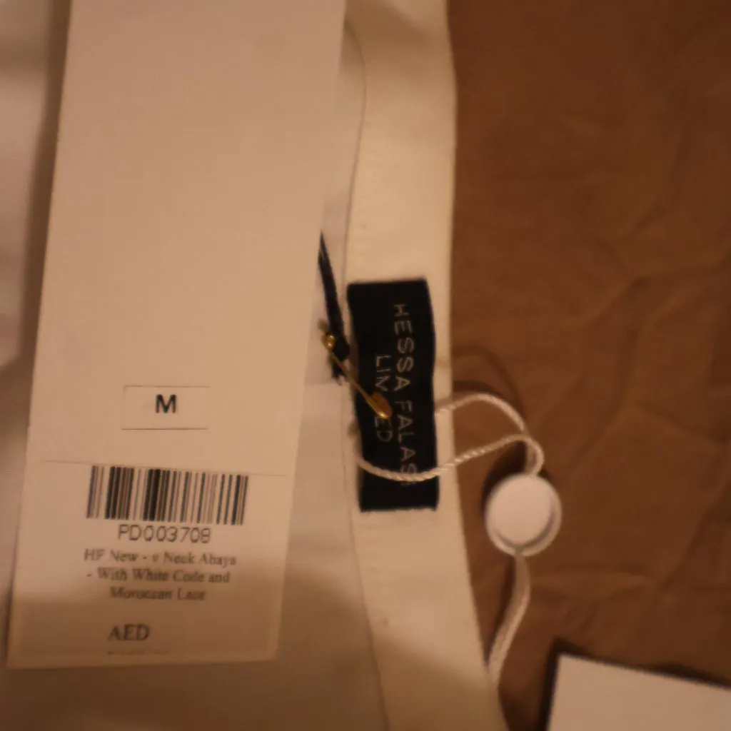 Unsigned Hessa Ala Falassi Morrocan Kaftan White Cotton Never worn, with tag - Box View