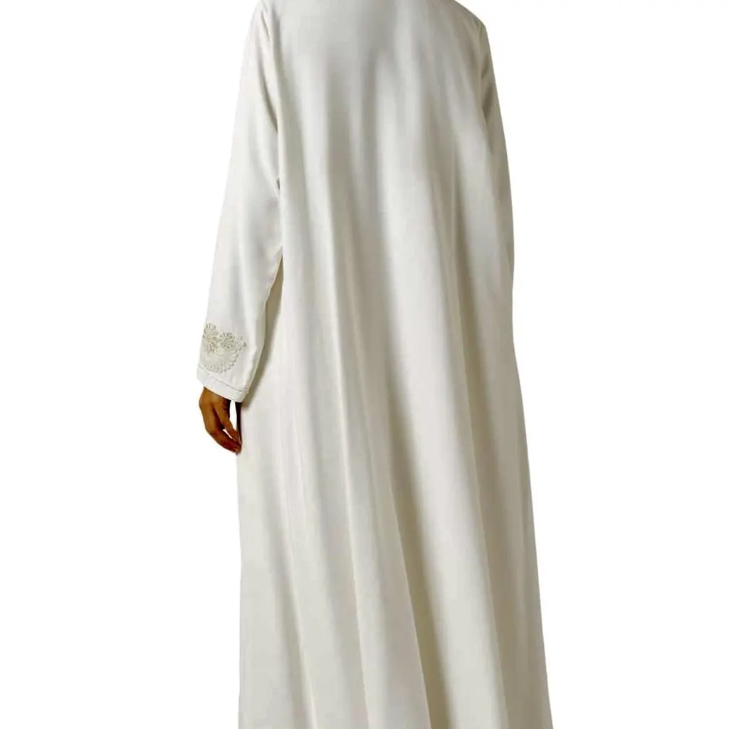 Unsigned Hessa Ala Falassi Morrocan Kaftan White Cotton Never worn, with tag - Inside View