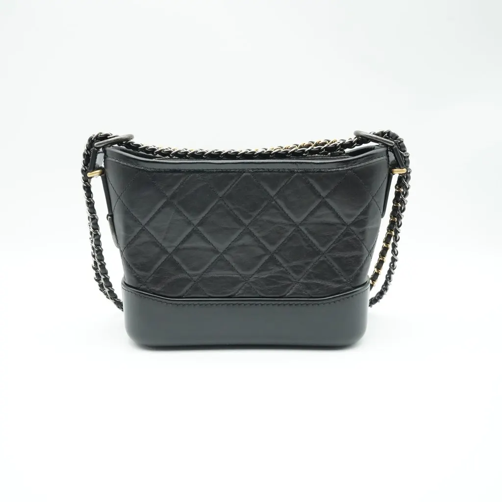 Chanel Gabrielle Small Hobo Bag Black Leather Very good - Back View