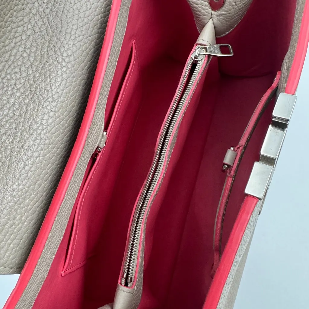 Louis Vuitton Capucines Grey Leather Good - Model View