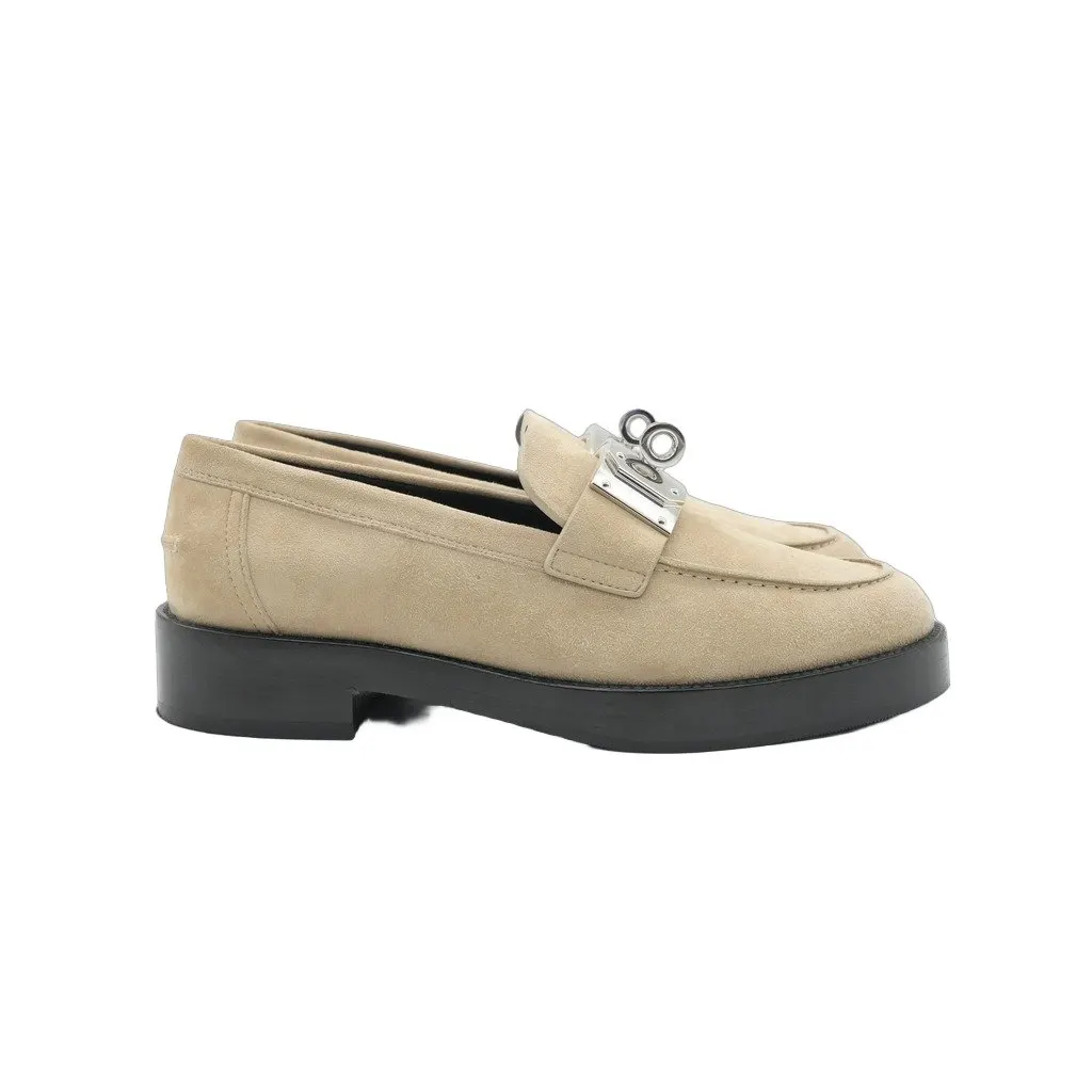Hermès Hot Loafer Suede Beige