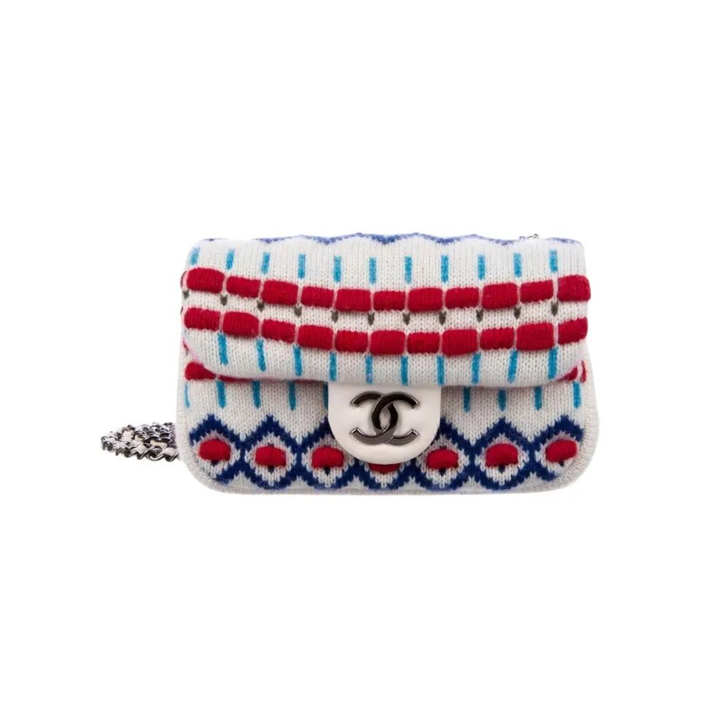 Chanel classic flap White Cashmere Good - Front View