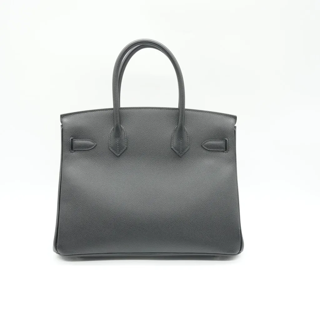 Hermès Birkin 30 Epsom Noir Black Leather Very good - Back View