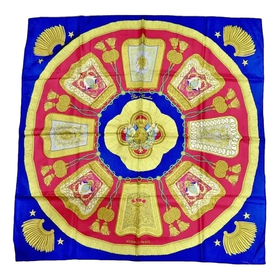 Hermès Poste et Cavalerie 90 MultiColor Silk Very good - Front View