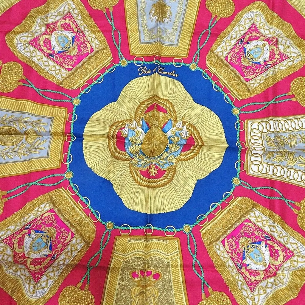 Hermès Poste et Cavalerie 90 MultiColor Silk Very good - Inside View