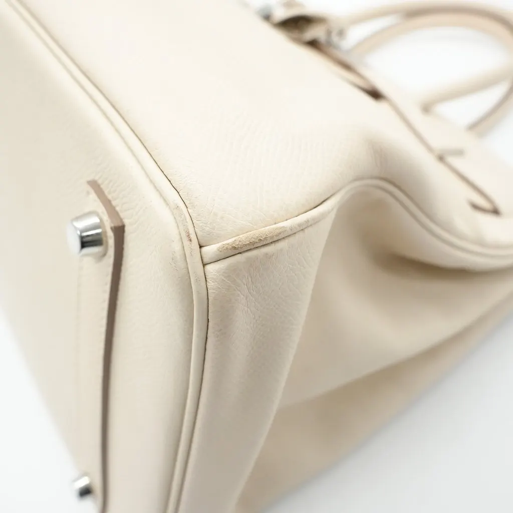 Hermès Birkin 35 Ivory Epsom Leather Handle Bag Stamp:Y(2020) White Leather Fair - Box View