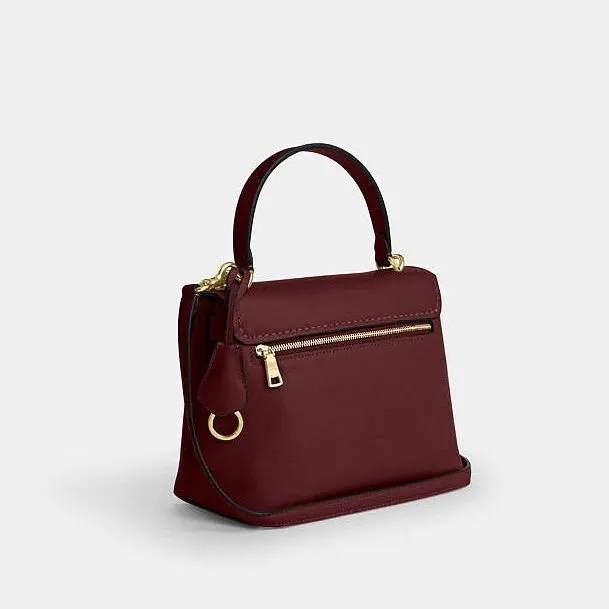Coach Emory Top Handle Bag Burgundy Leather Never worn, with tag - Back View