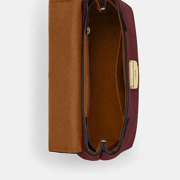 Coach Emory Top Handle Bag Burgundy Leather Never worn, with tag - Model View