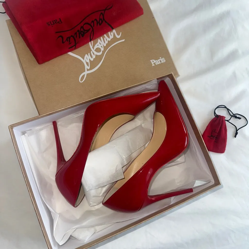 Christian Louboutin Kate 100 Red Leather Never worn - Box View