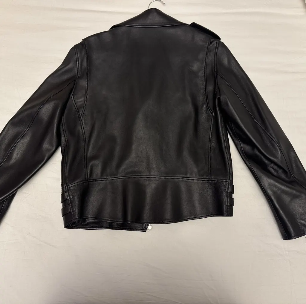 Gucci women's leather jacket Black Leather Very good - Back View