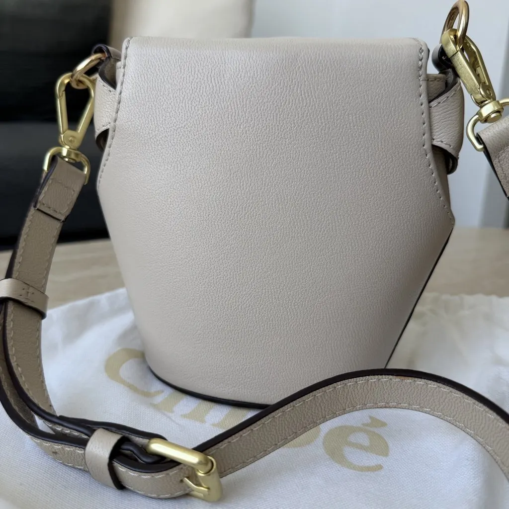 See by Chloé See by Chloé Joan Mini Bucket Bag – Blush Beige Beige Leather Never worn - Back View