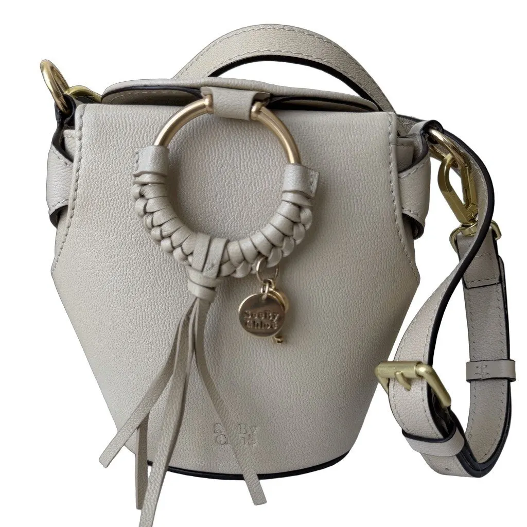 See by Chloé See by Chloé Joan Mini Bucket Bag – Blush Beige Beige Leather Never worn - Front View