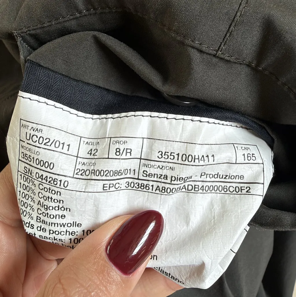 Hermès Trousers L Size Khaki Cotton Very good - Model View