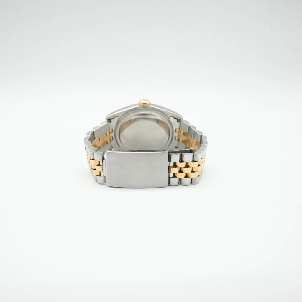 Rolex Vintage Datejust 36m 16233 Jubilee Champagne Dial 18KYG SS (2000) Gold Fair - Back View