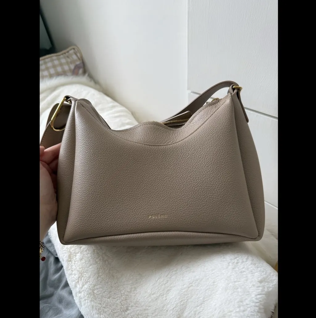 Polene Umi Shoulder Bag Camel Leather Very good - Back View