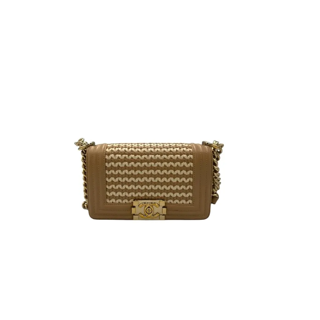 Chanel Boy Beige Leather Good - Inside View