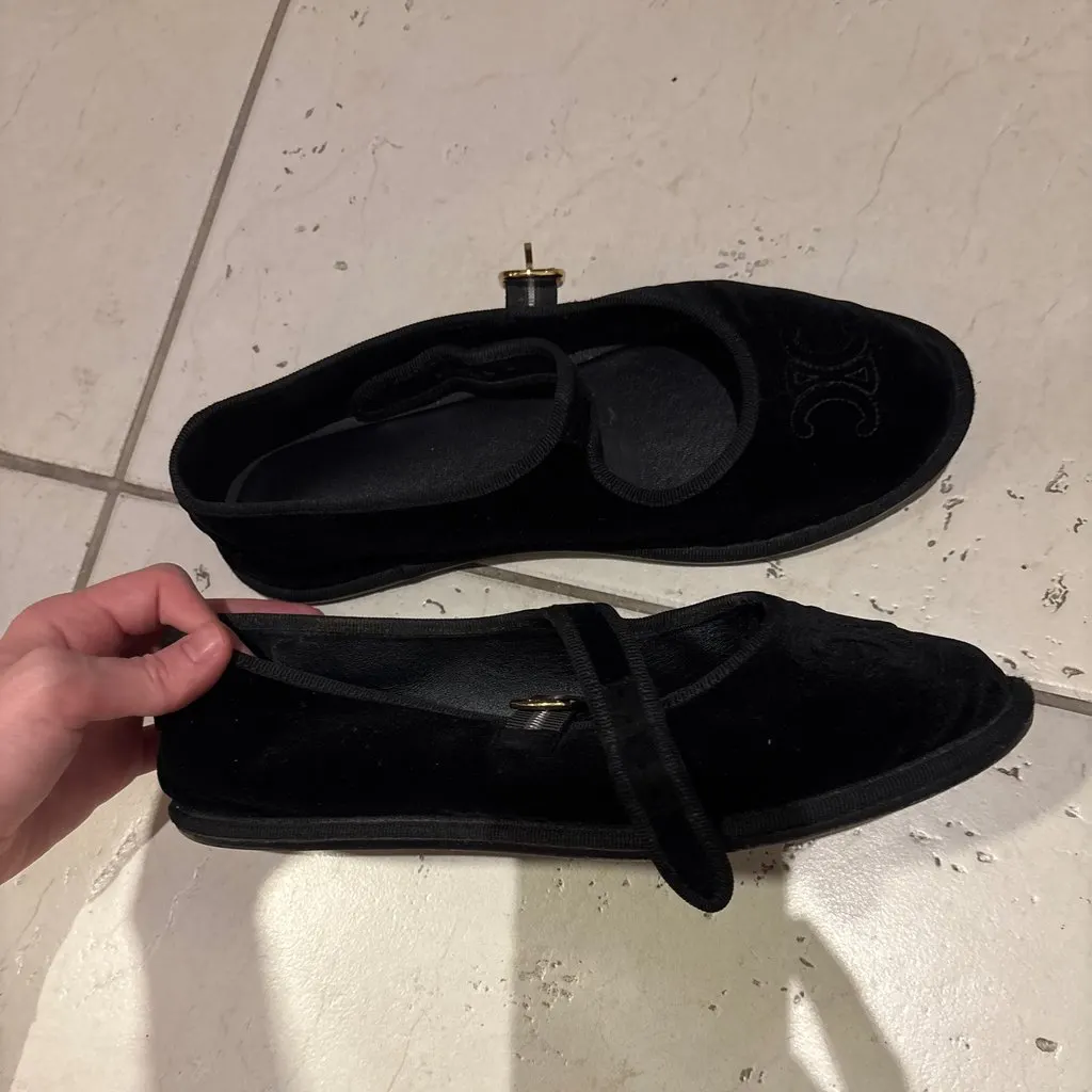 Celine Mary jane Black Velvet Very good - Inside View