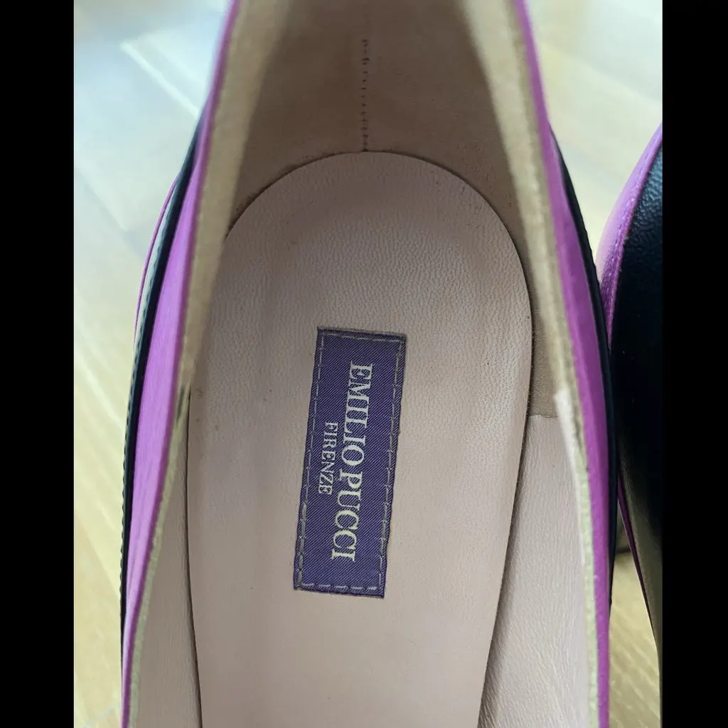 Emilio Pucci Black Leather Heels Black Leather Very good - Inside View