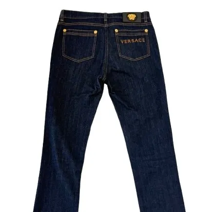 Versace Versace Slim-Fit Denim Jeans Navy Denim Never worn - Back View