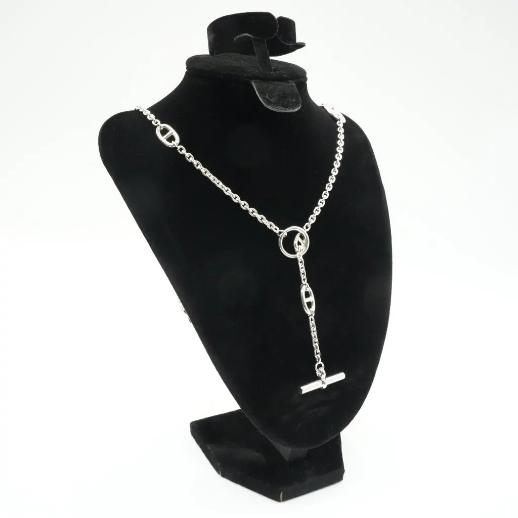 Hermès Farandole Long Necklace Silver 70.7g Silver Silver Good - Back View
