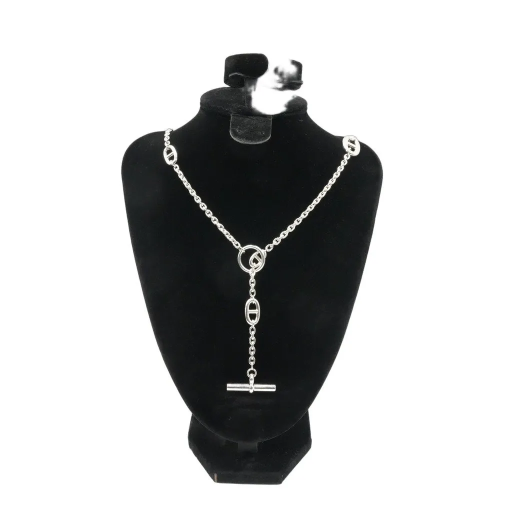Hermès Farandole Long Necklace Silver 70.7g