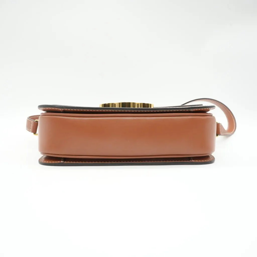 Celine Teen Triomphe Bag In Toile Triomphe Tan EN Brown Canvas Good - Inside View