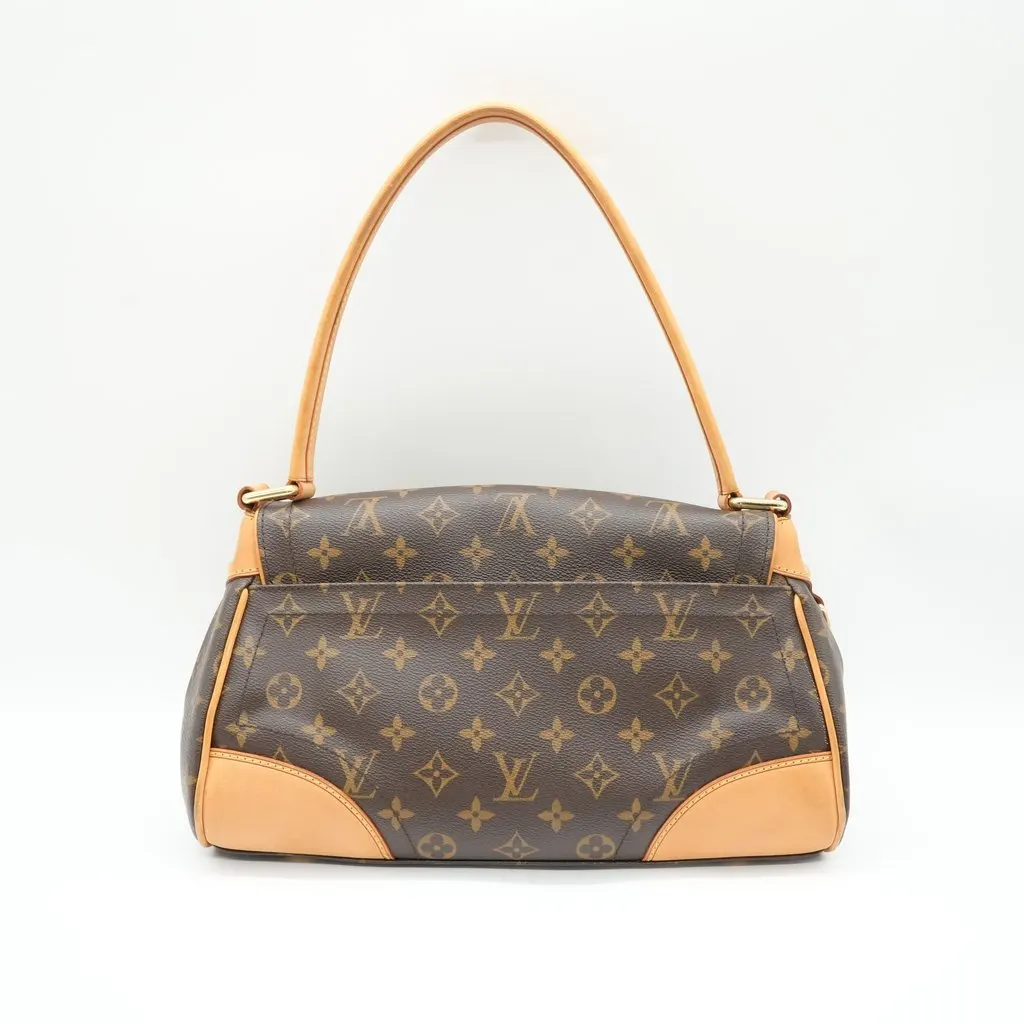 Louis Vuitton Beverly MM Monogram Shoulder Bag Brown Canvas Fair - Back View