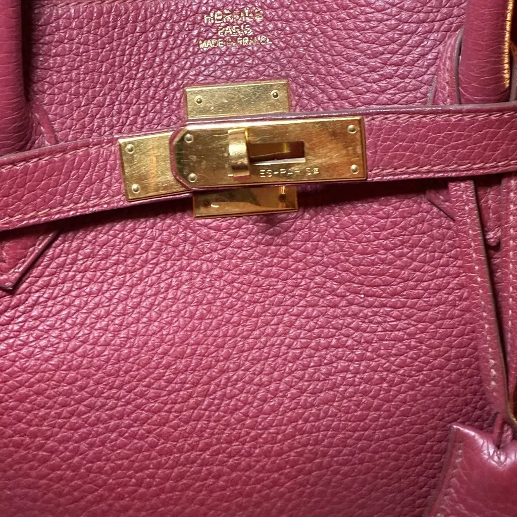 Hermès Birkin Burgundy - Inside View