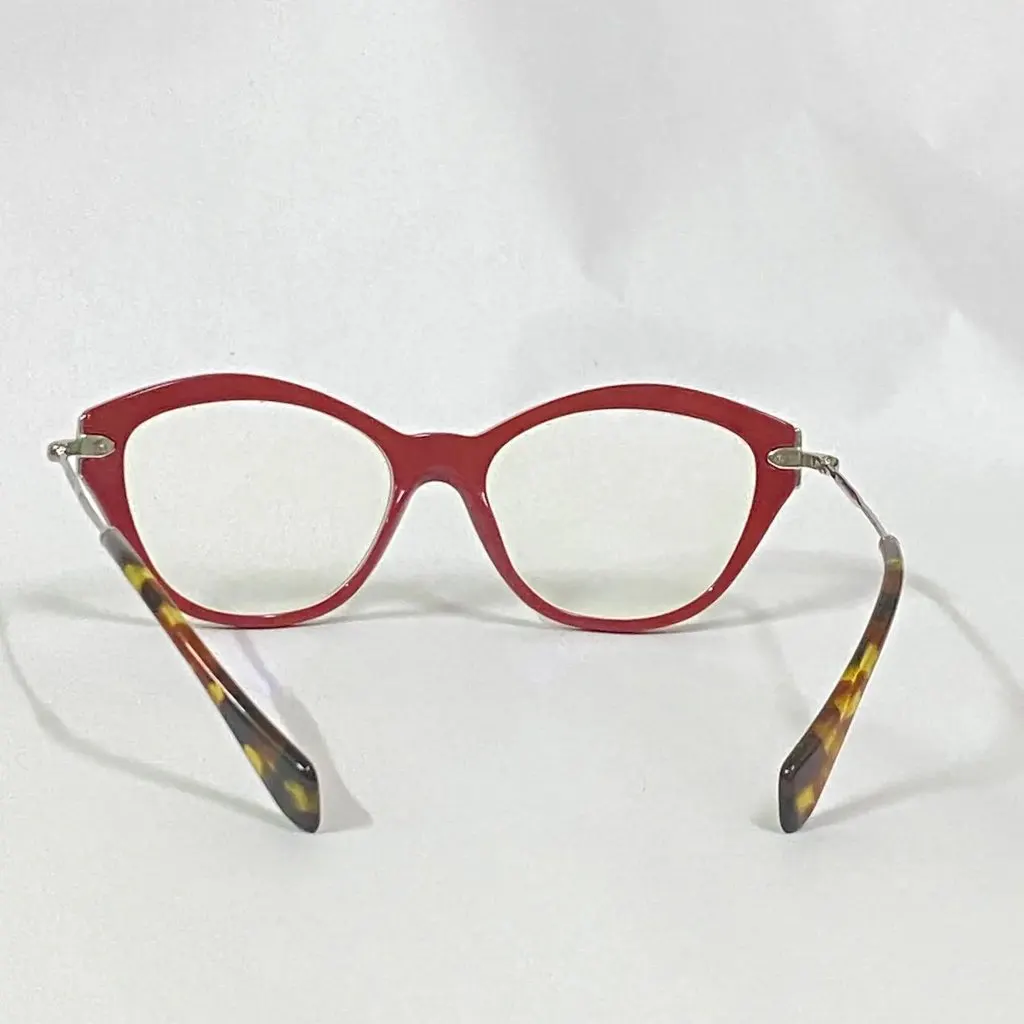 Miu Miu Cat Eyeglasses Size 17/54/140 MultiColor Very good - Model View