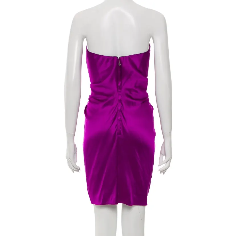 Dolce & Gabbana Silk Mini Dress Purple Silk Very good - Back View