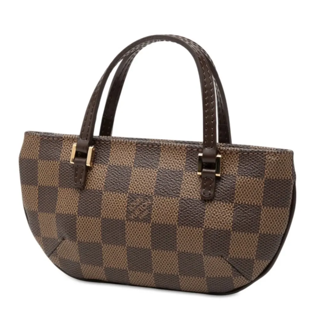 Louis Vuitton Damier Ebene Manosque Pochette Brown Canvas Very good - Back View
