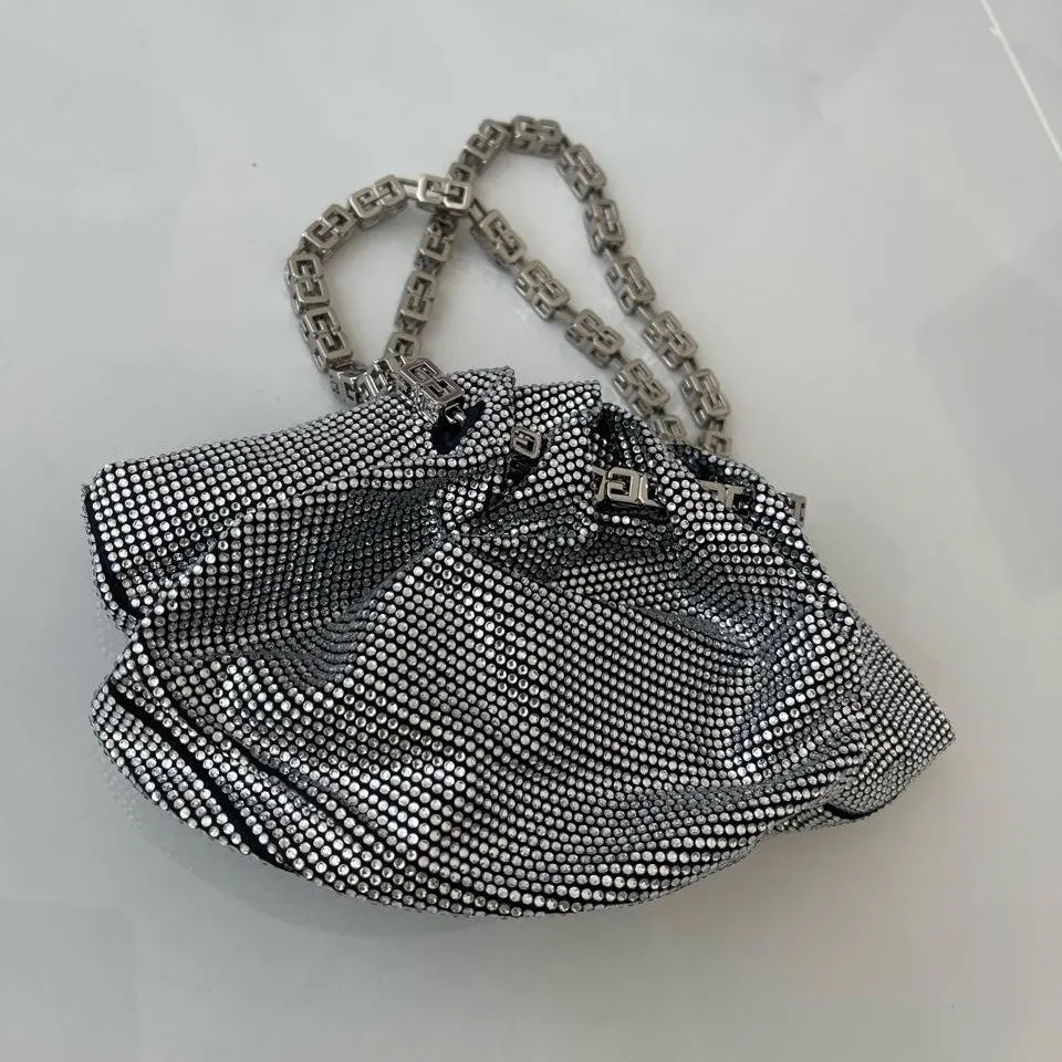 Givenchy Mini Kenny Bag Strass Silver Very good - Back View