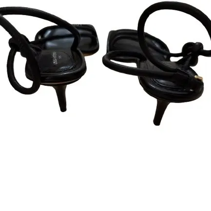 Louis Vuitton Louis Vuitton Black Lambskin Nova Strappy Sandals Black Leather Very good - Back View